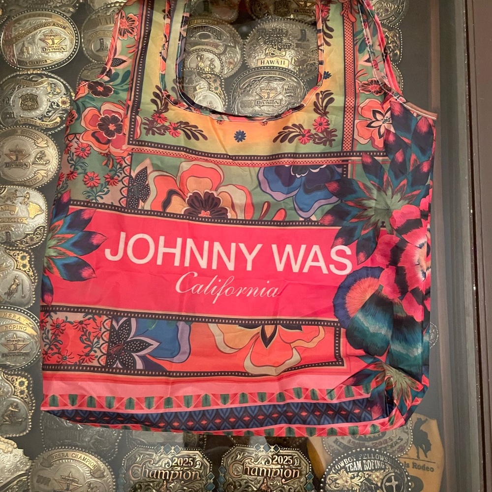 Johnny Was Multicolor Floral Reusable Tote - Red, Pink, Blue, Green
